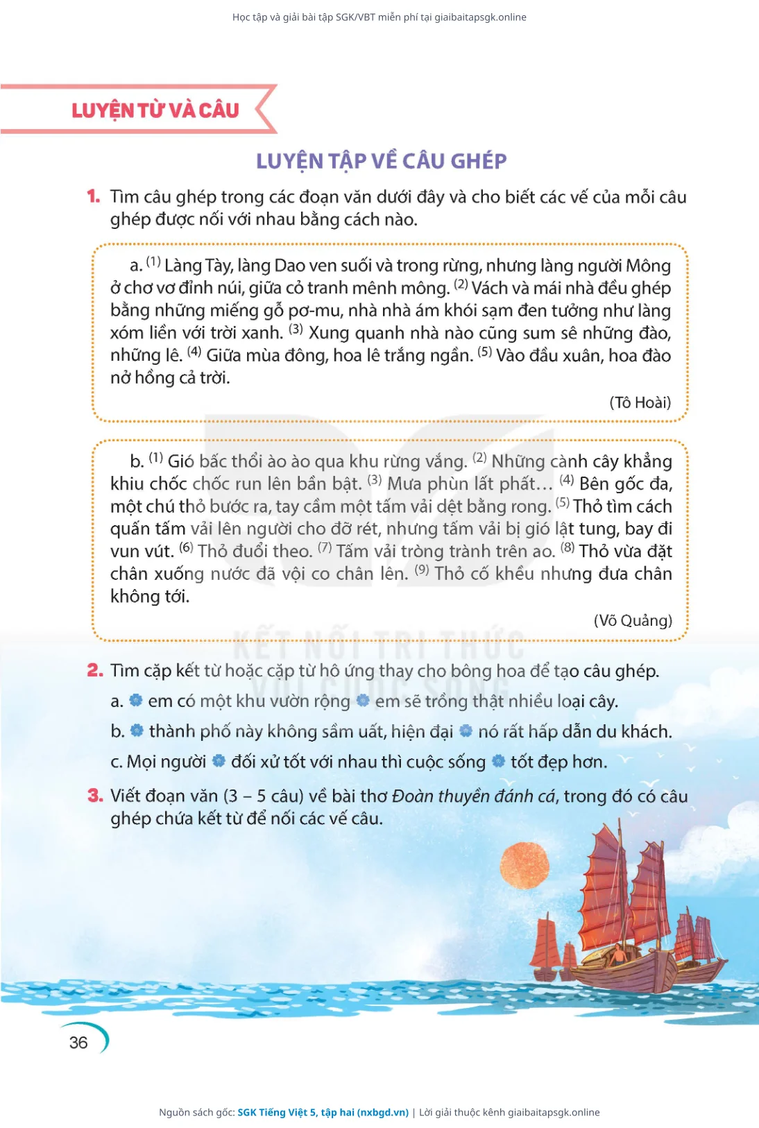 Trang 37 sách giáo khoa SGK Tiếng Việt 5, tập hai thu nhỏ