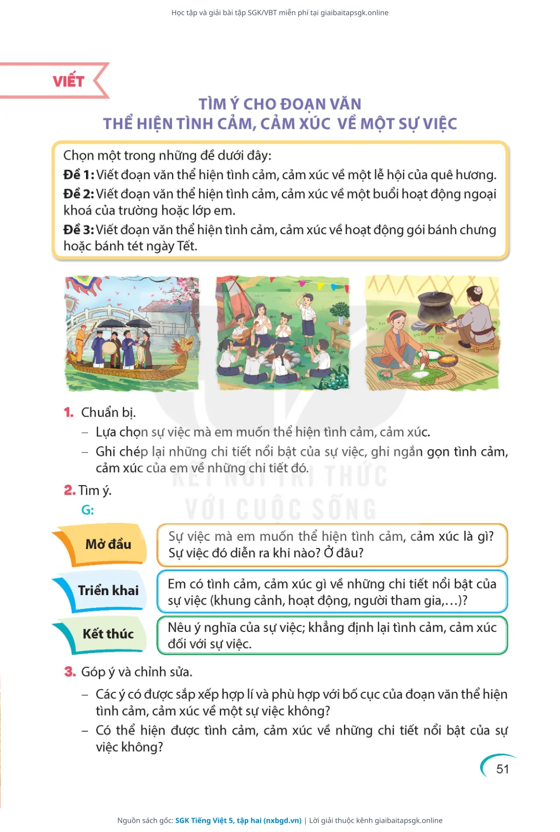 Trang 51 sách giáo khoa SGK Tiếng Việt 5, tập hai thu nhỏ