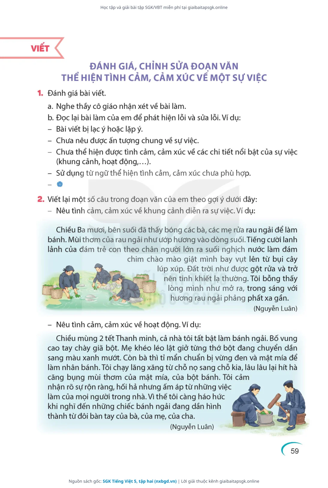 Trang 60 sách giáo khoa SGK Tiếng Việt 5, tập hai thu nhỏ