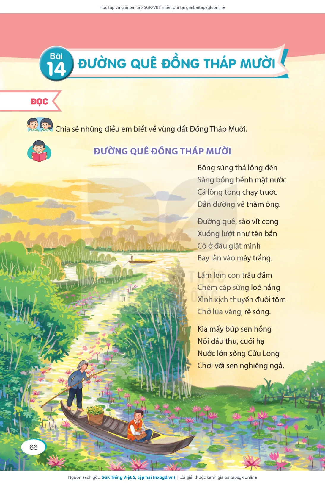 Trang 66 sách giáo khoa SGK Tiếng Việt 5, tập hai bản chuẩn