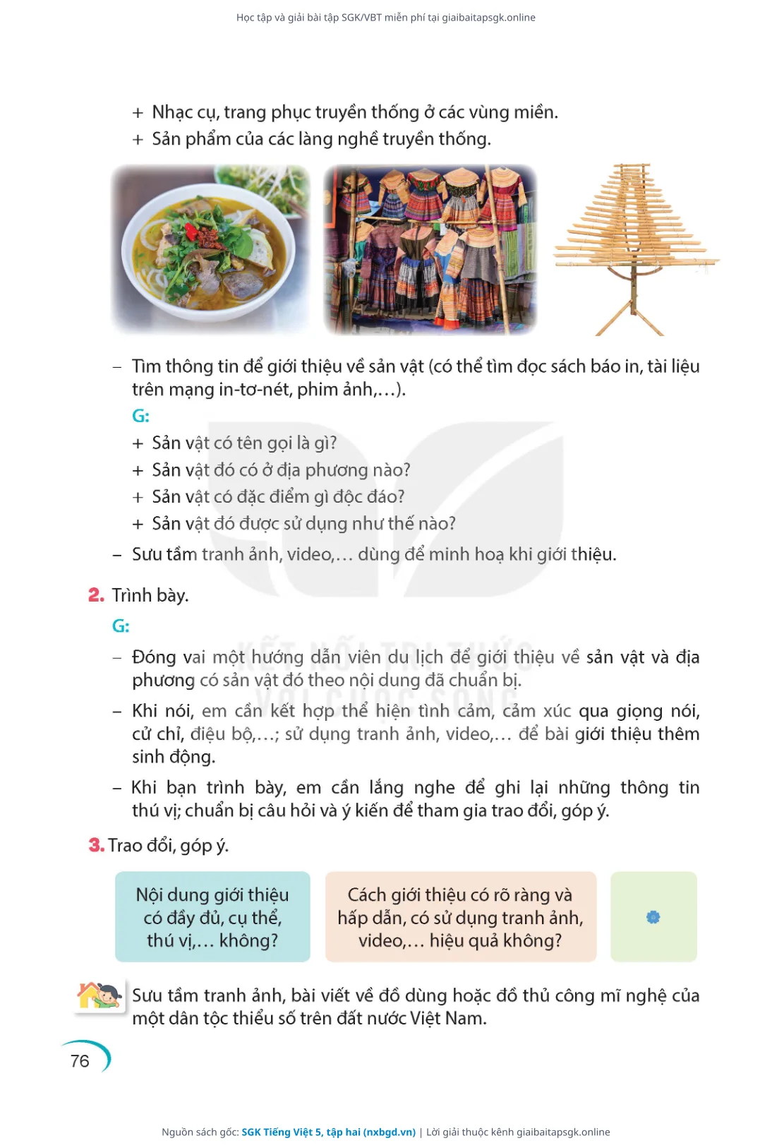 Trang 76 sách giáo khoa SGK Tiếng Việt 5, tập hai thu nhỏ
