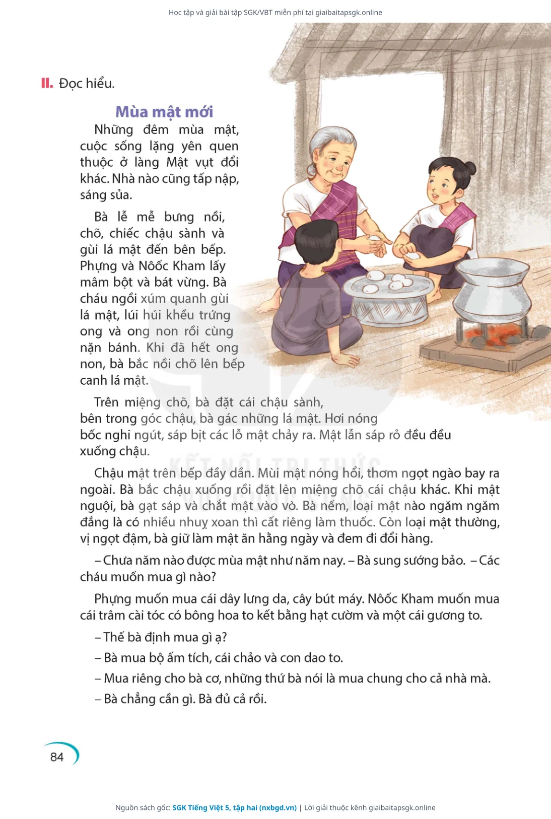 Trang 84 sách giáo khoa SGK Tiếng Việt 5, tập hai thu nhỏ