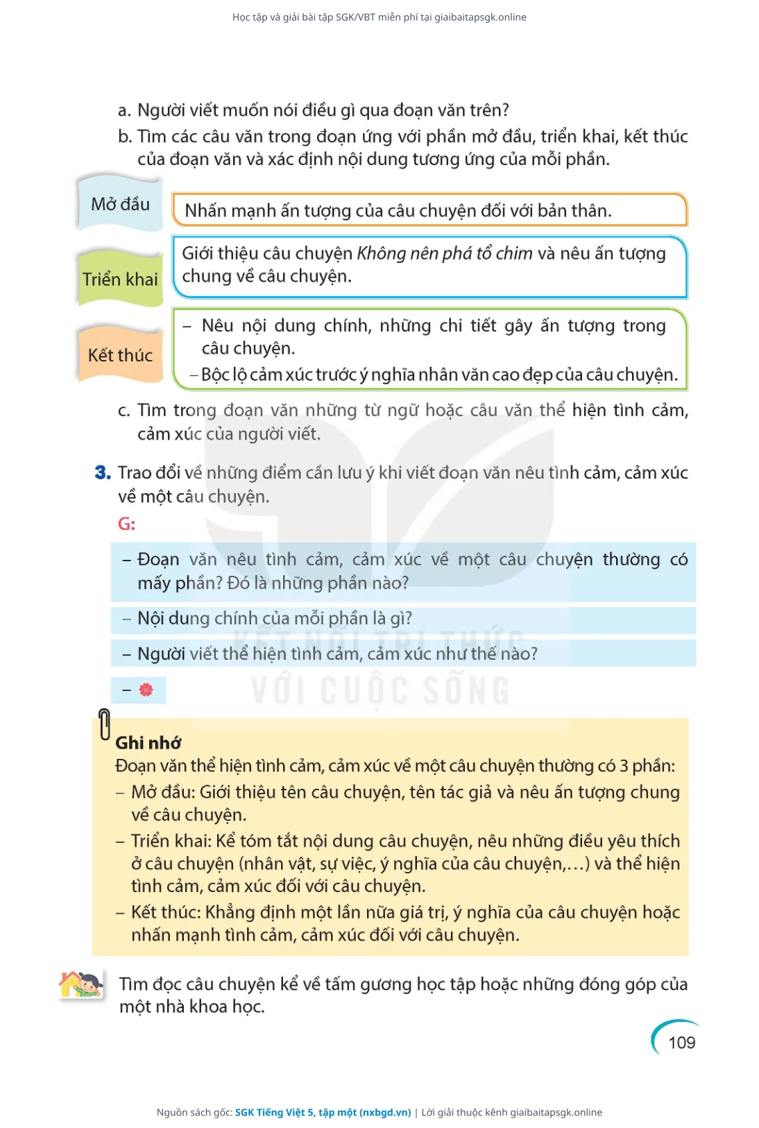 Trang 109 sách giáo khoa SGK Tiếng Việt 5, tập một bản chuẩn