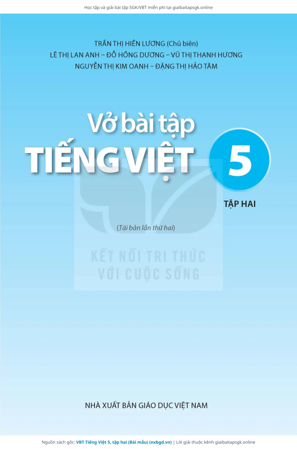Trang 2 sách giáo khoa VBT Tiếng Việt 5, tập hai (Bài mẫu) thu nhỏ