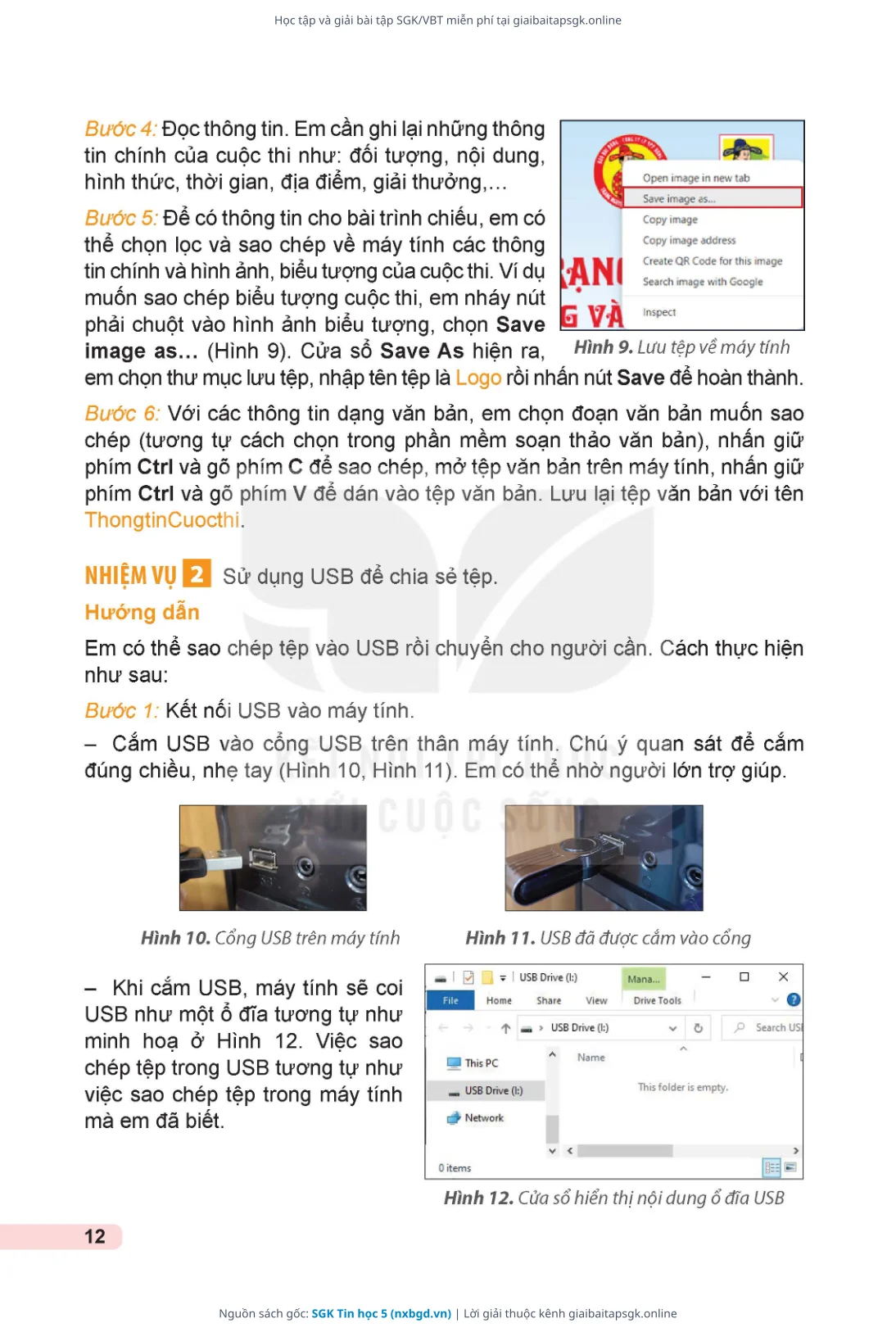 Trang 13 sách giáo khoa SGK Tin học 5 thu nhỏ