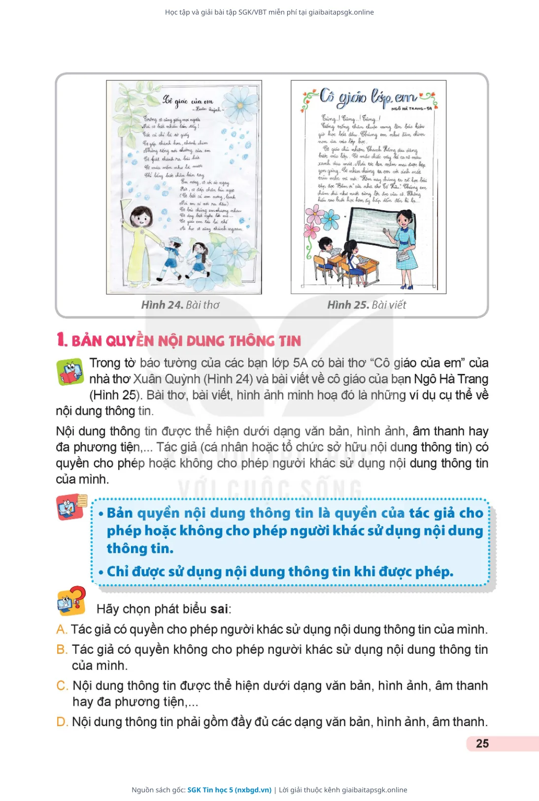 Trang 26 sách giáo khoa SGK Tin học 5 thu nhỏ