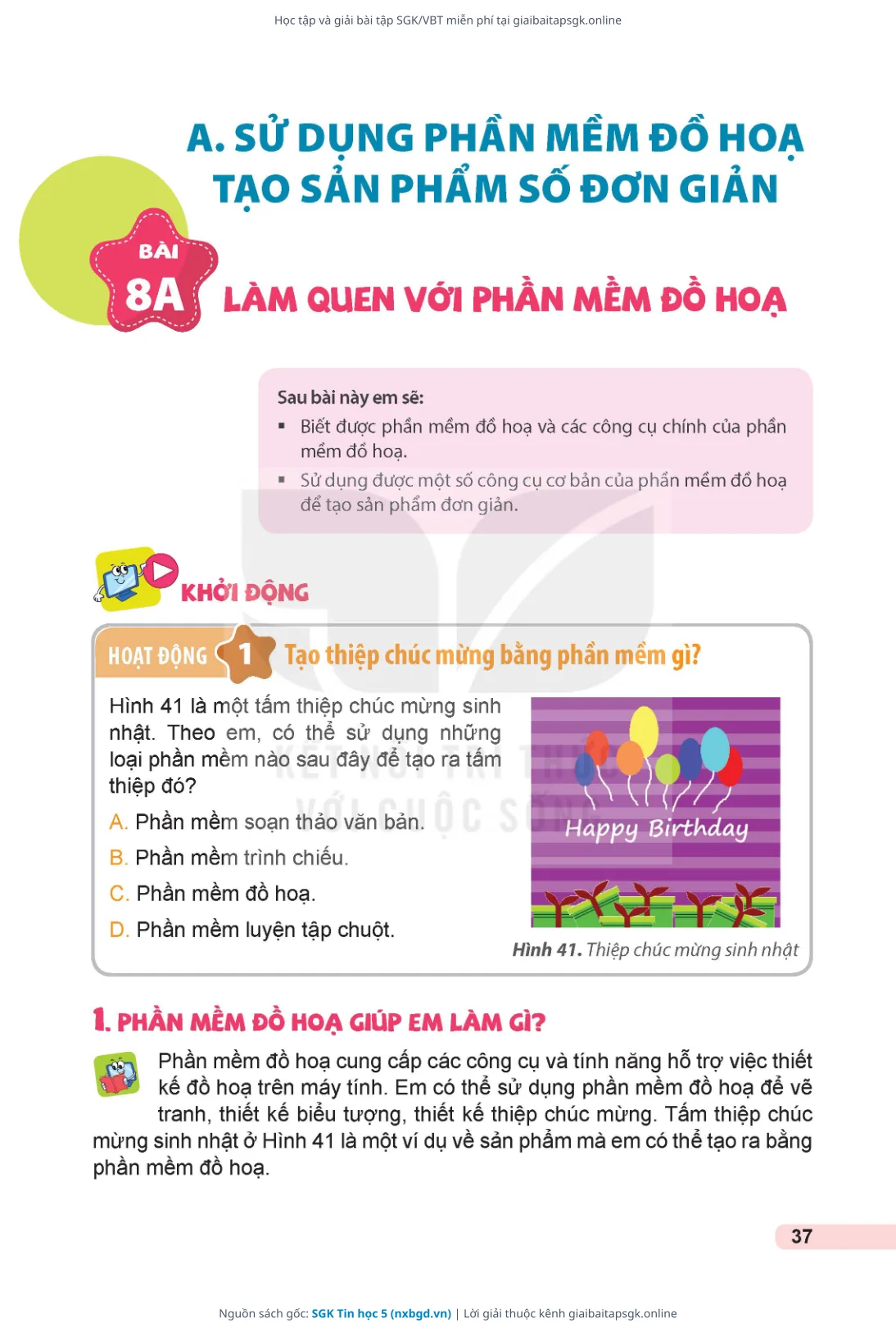 Trang 38 sách giáo khoa SGK Tin học 5 thu nhỏ