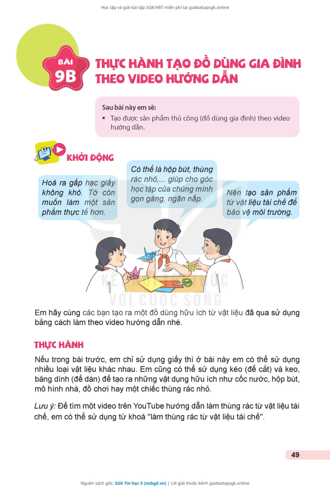 Trang 49 sách giáo khoa SGK Tin học 5 bản chuẩn