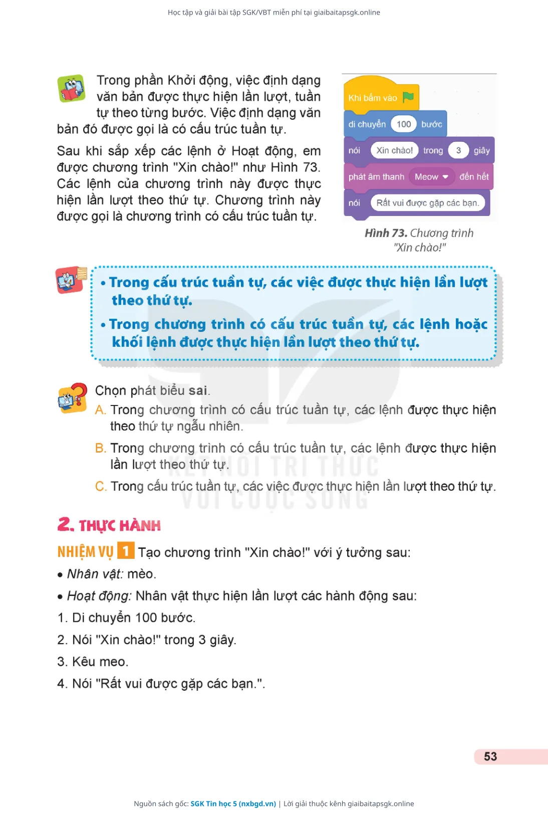Trang 54 sách giáo khoa SGK Tin học 5 thu nhỏ