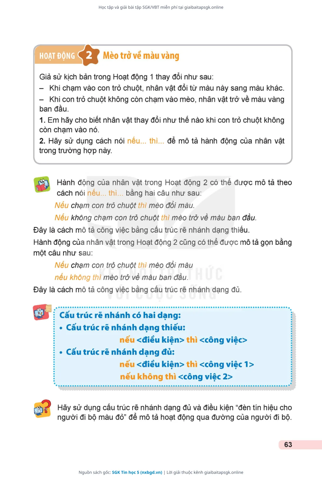 Trang 64 sách giáo khoa SGK Tin học 5 thu nhỏ