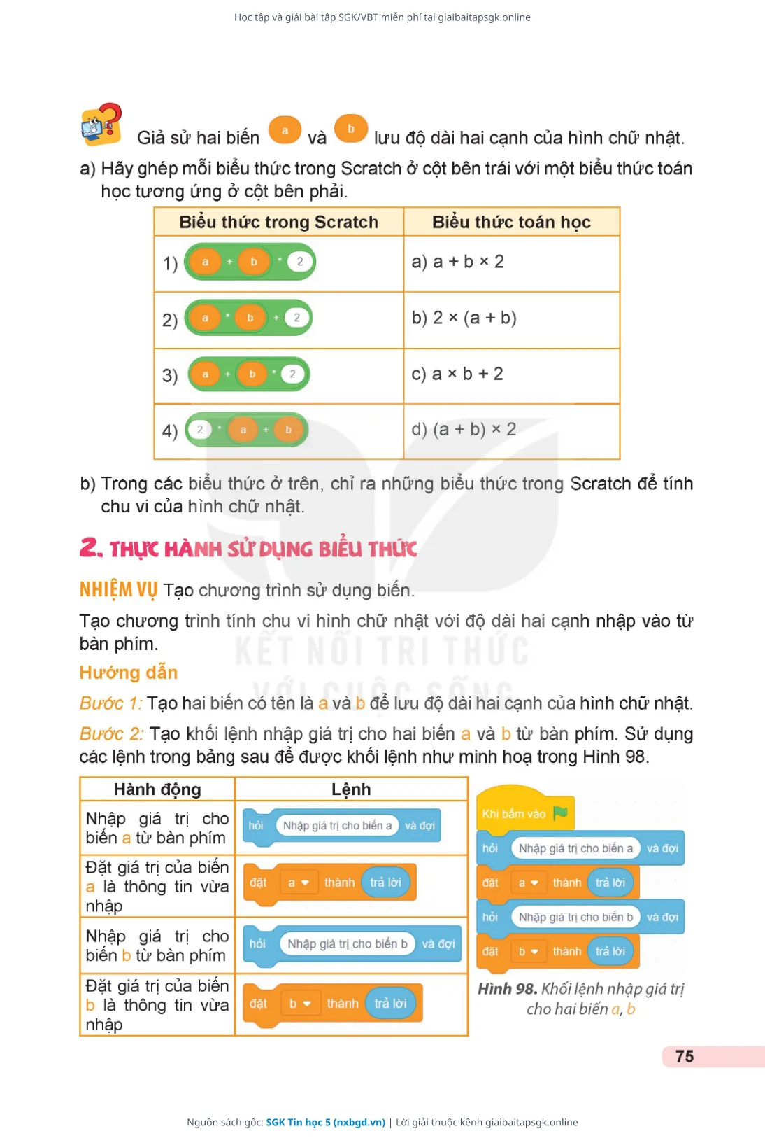 Trang 76 sách giáo khoa SGK Tin học 5 thu nhỏ