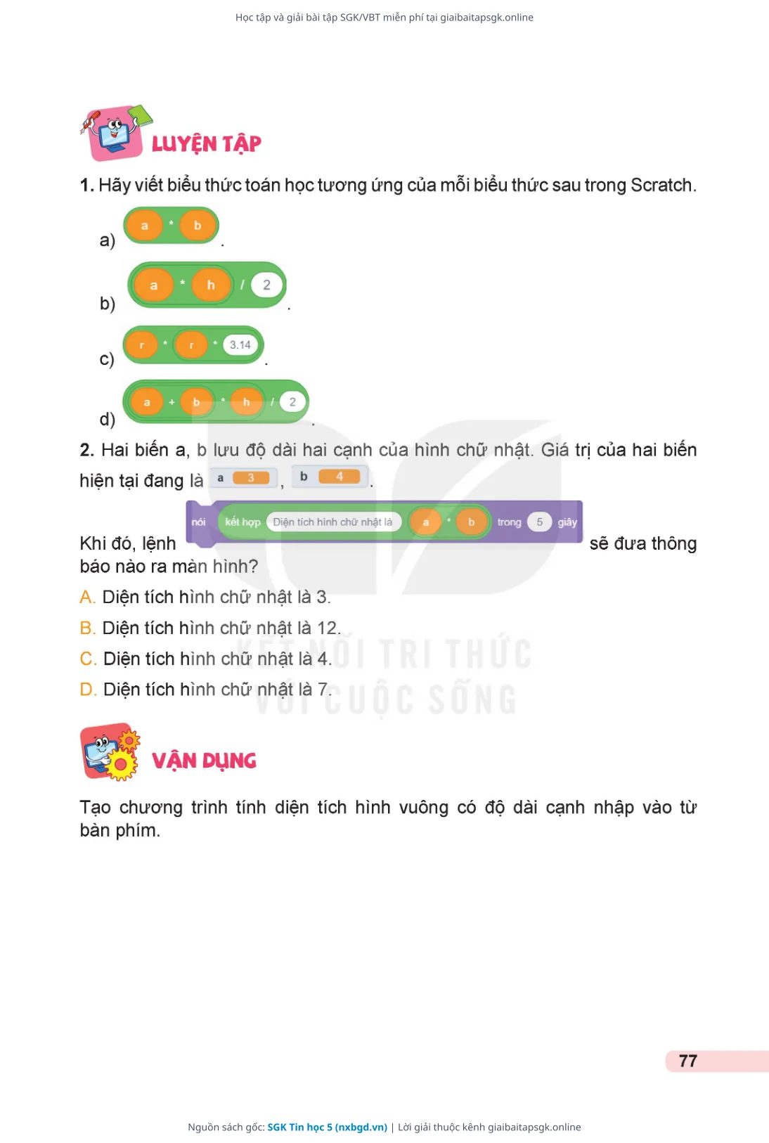 Trang 78 sách giáo khoa SGK Tin học 5 thu nhỏ