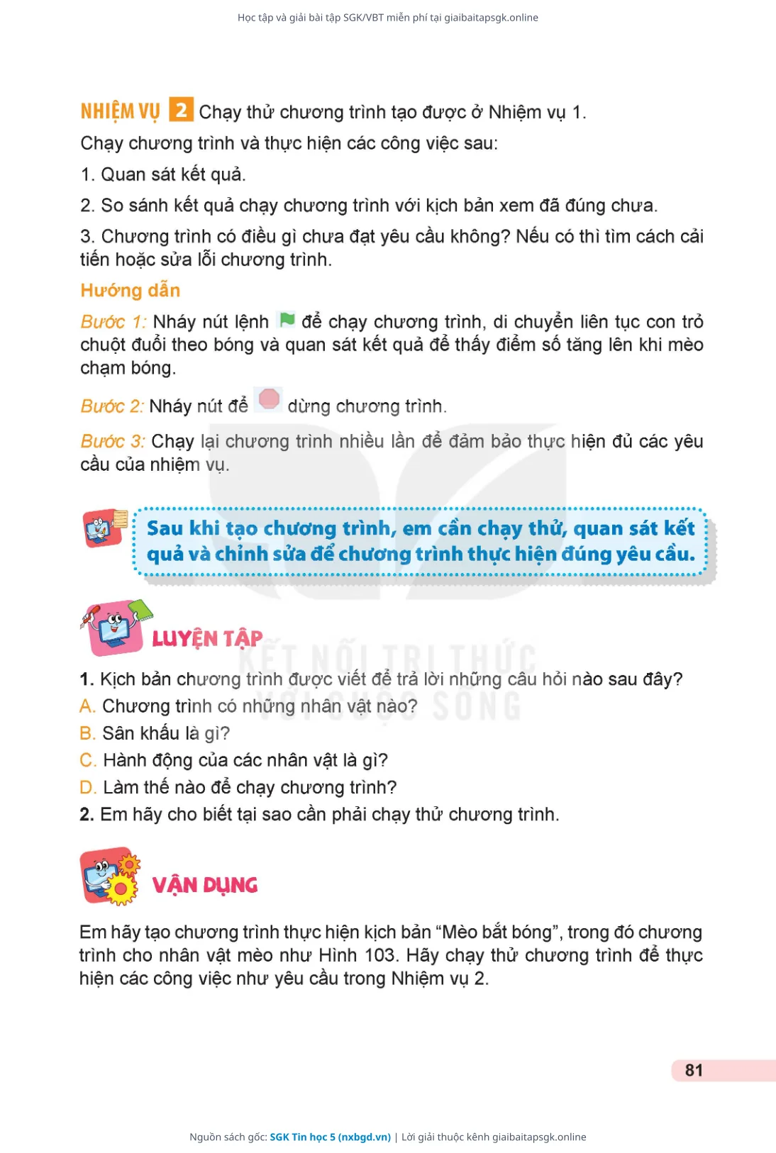 Trang 82 sách giáo khoa SGK Tin học 5 thu nhỏ