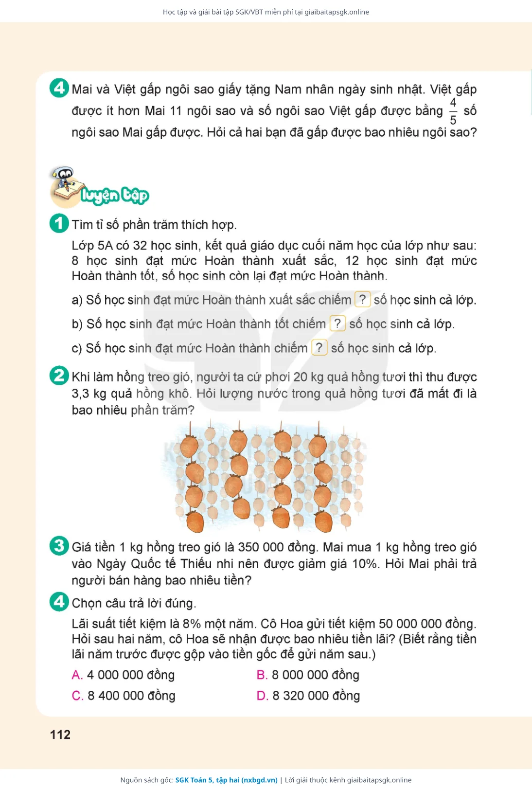 Trang 113 sách giáo khoa SGK Toán 5, tập hai thu nhỏ