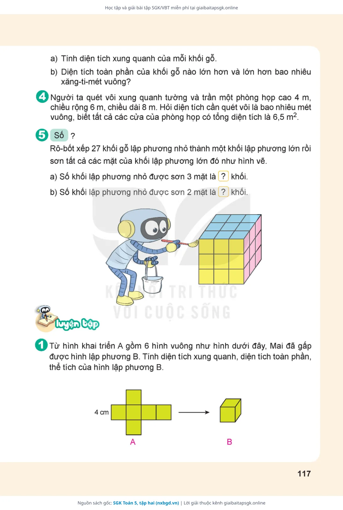 Trang 118 sách giáo khoa SGK Toán 5, tập hai thu nhỏ