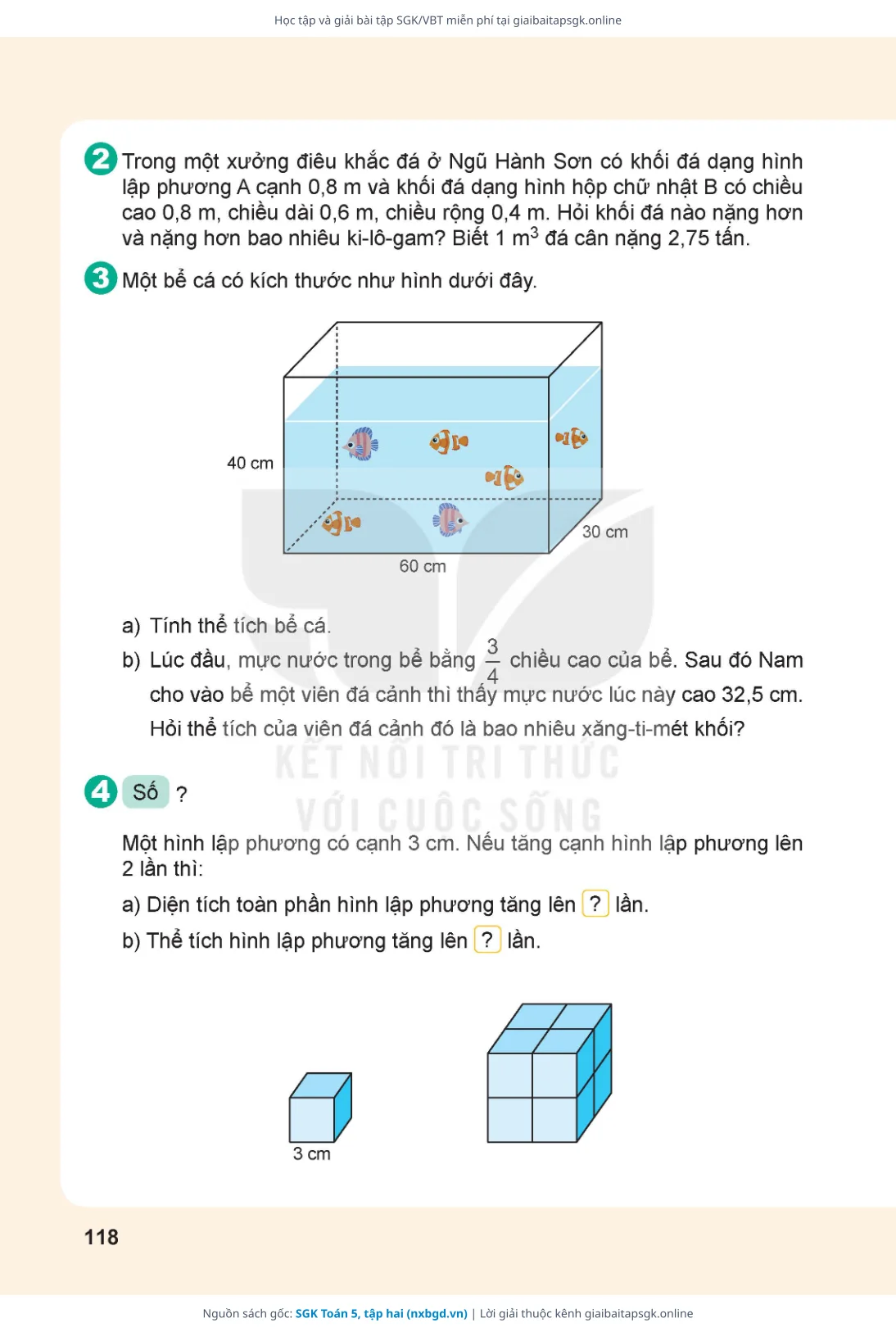 Trang 119 sách giáo khoa SGK Toán 5, tập hai thu nhỏ