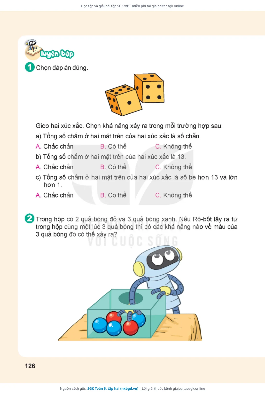 Trang 127 sách giáo khoa SGK Toán 5, tập hai thu nhỏ