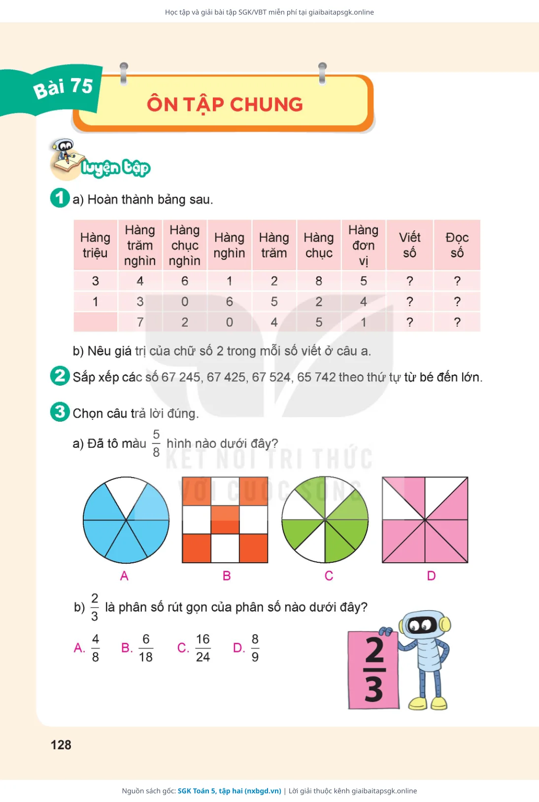 Trang 129 sách giáo khoa SGK Toán 5, tập hai thu nhỏ