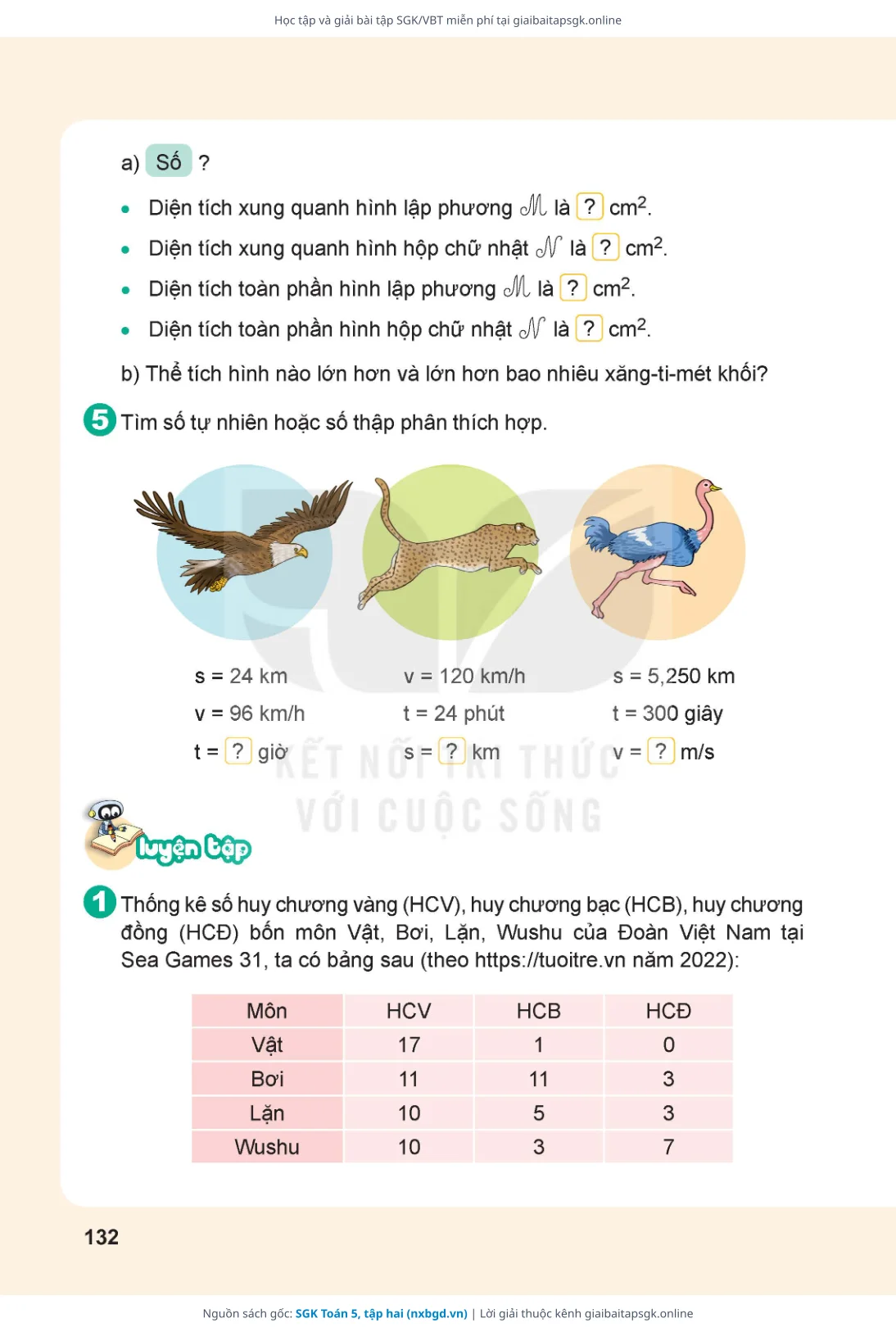 Trang 133 sách giáo khoa SGK Toán 5, tập hai thu nhỏ
