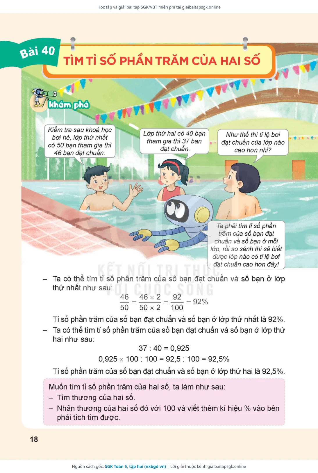Trang 19 sách giáo khoa SGK Toán 5, tập hai thu nhỏ