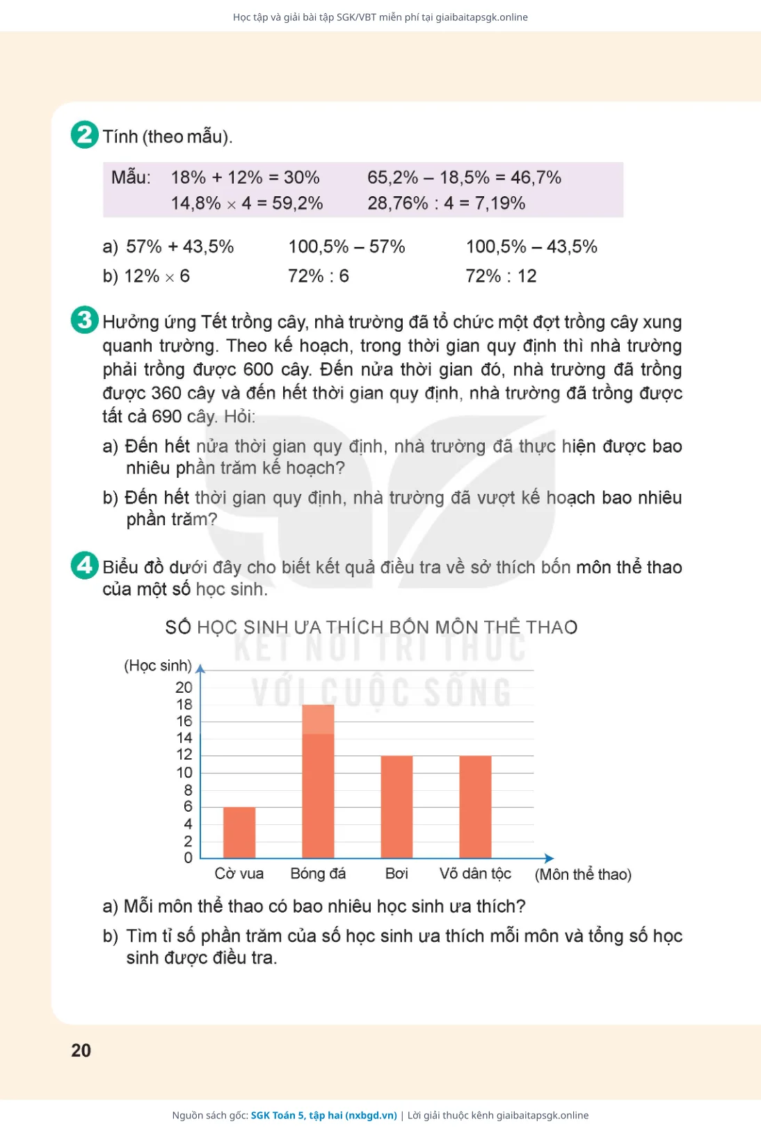 Trang 21 sách giáo khoa SGK Toán 5, tập hai thu nhỏ
