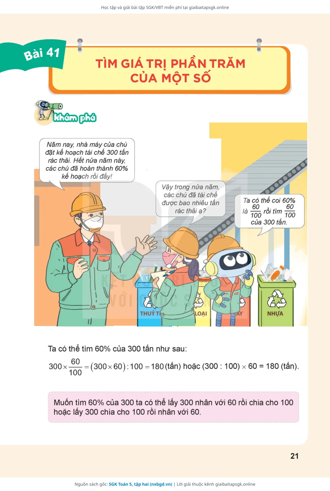 Trang 22 sách giáo khoa SGK Toán 5, tập hai thu nhỏ