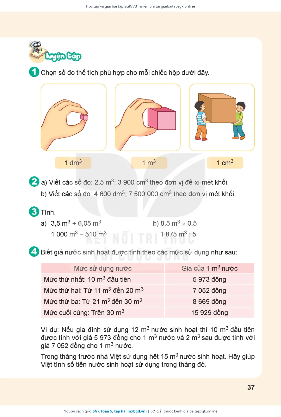 Trang 38 sách giáo khoa SGK Toán 5, tập hai thu nhỏ