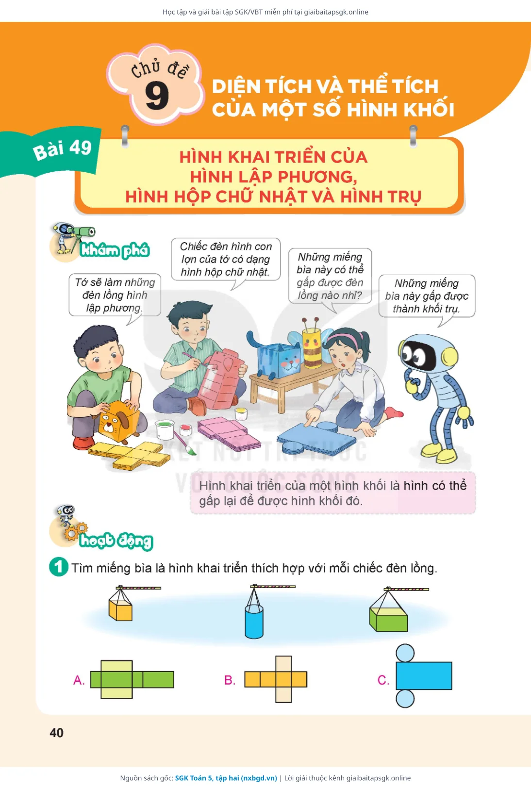 Trang 41 sách giáo khoa SGK Toán 5, tập hai thu nhỏ