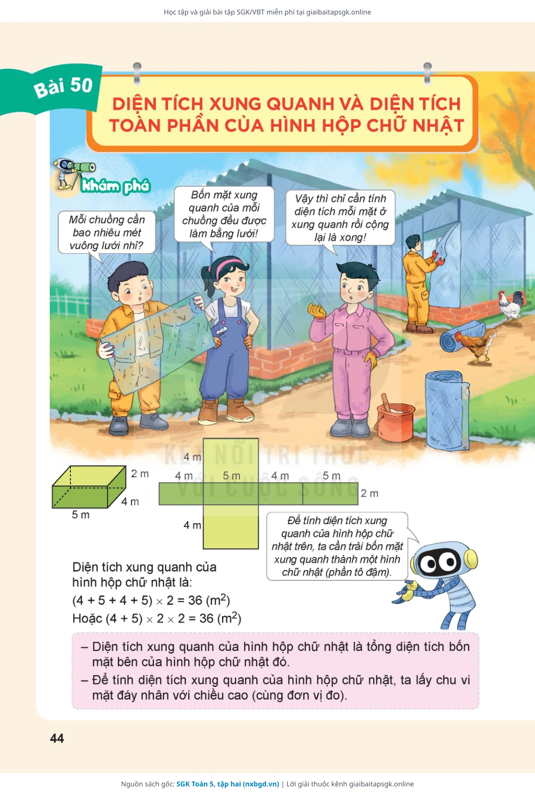 Trang 45 sách giáo khoa SGK Toán 5, tập hai thu nhỏ