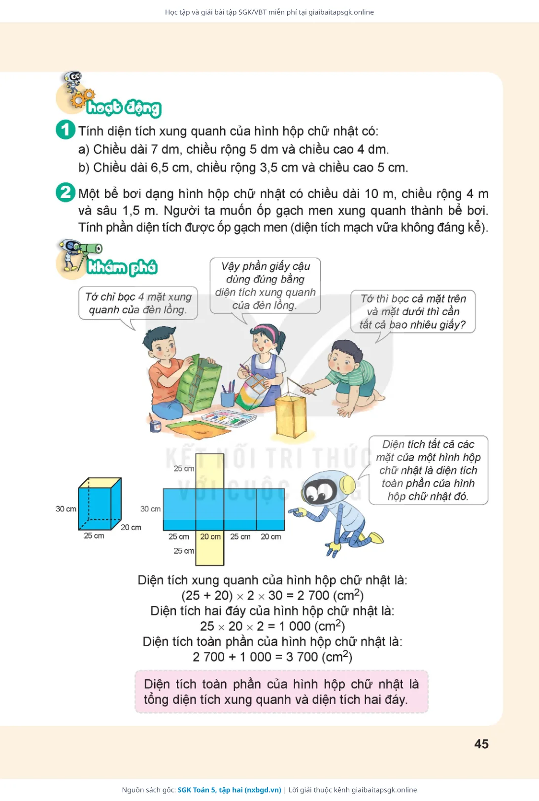 Trang 46 sách giáo khoa SGK Toán 5, tập hai thu nhỏ