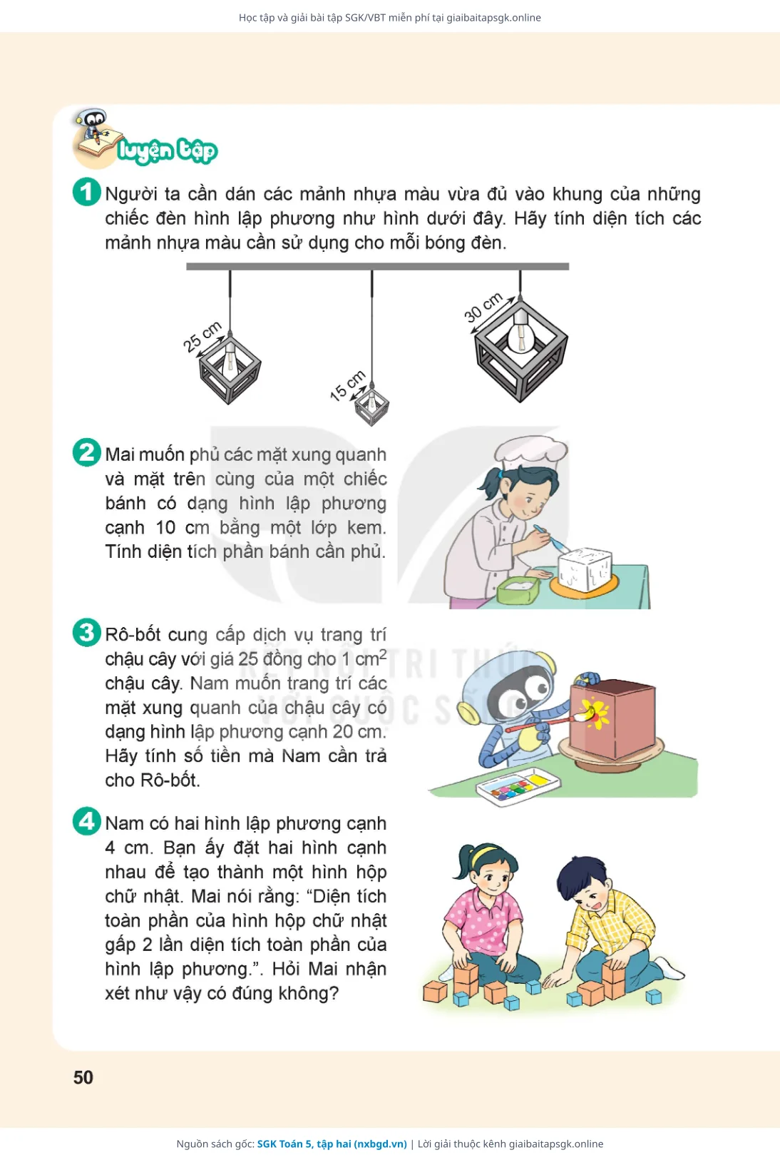 Trang 48 sách giáo khoa SGK Toán 5, tập hai bản chuẩn