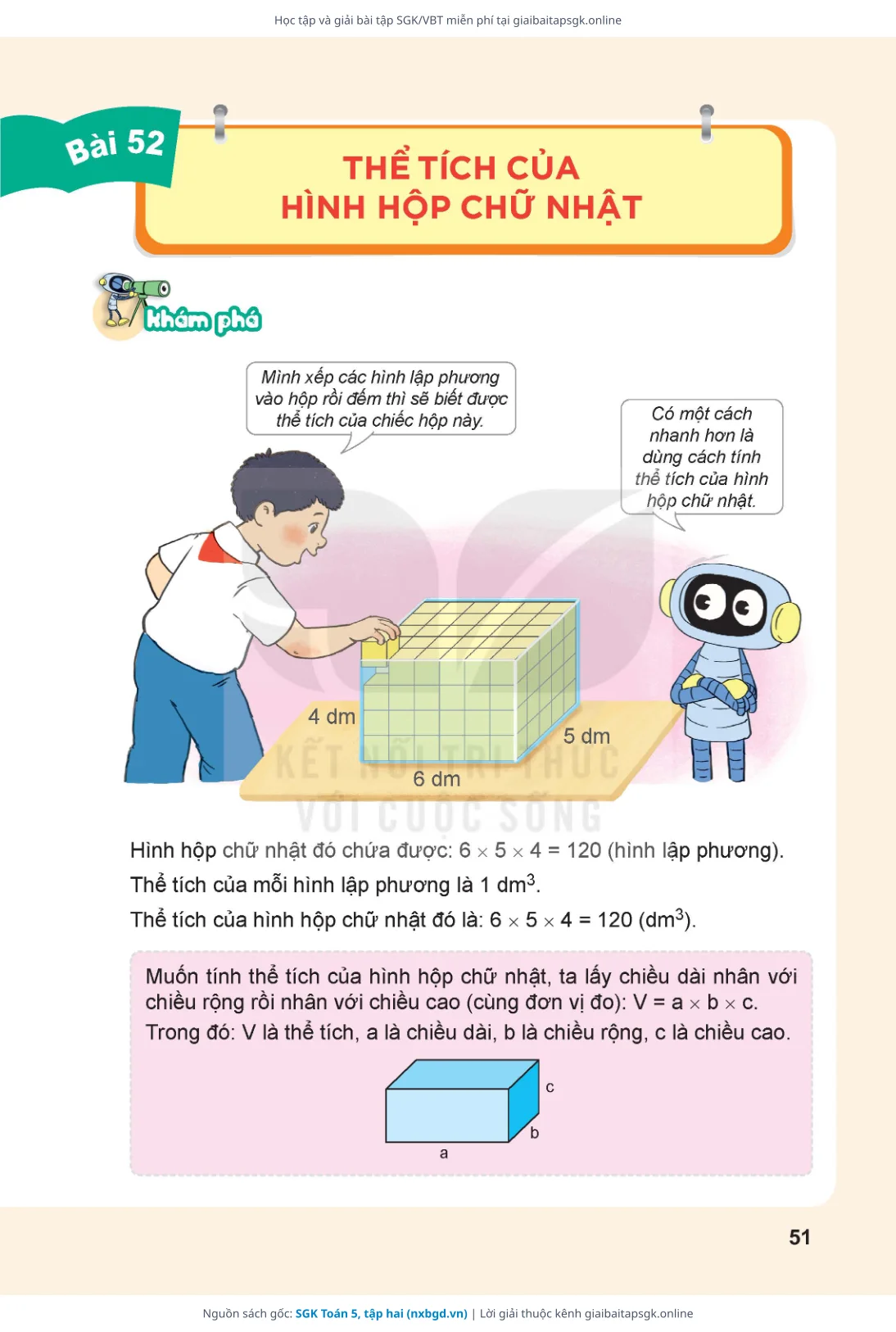 Trang 52 sách giáo khoa SGK Toán 5, tập hai thu nhỏ