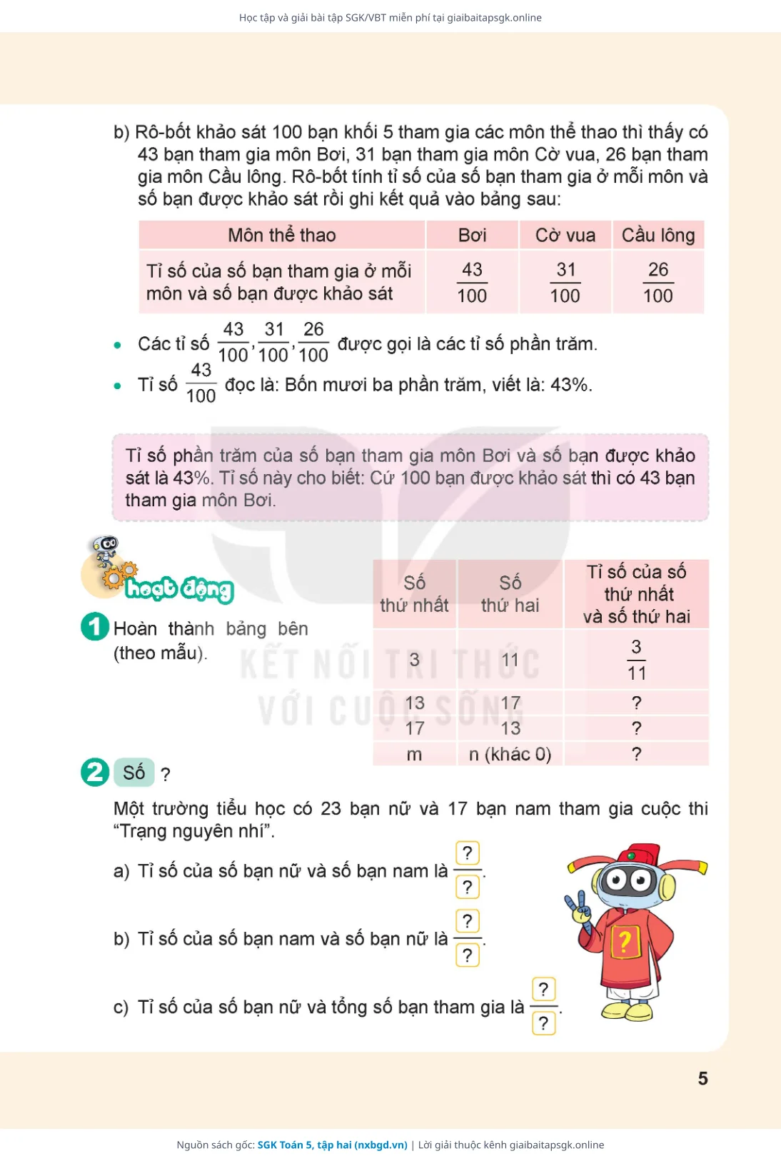 Trang 6 sách giáo khoa SGK Toán 5, tập hai thu nhỏ