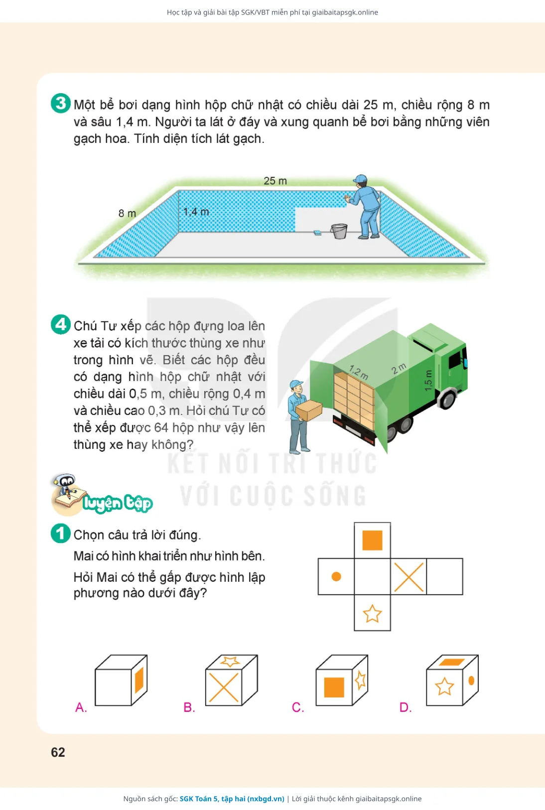 Trang 63 sách giáo khoa SGK Toán 5, tập hai thu nhỏ