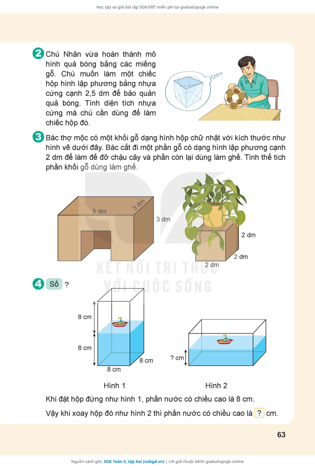 Trang 64 sách giáo khoa SGK Toán 5, tập hai thu nhỏ