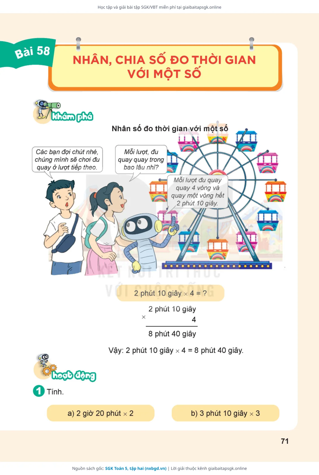Trang 72 sách giáo khoa SGK Toán 5, tập hai thu nhỏ