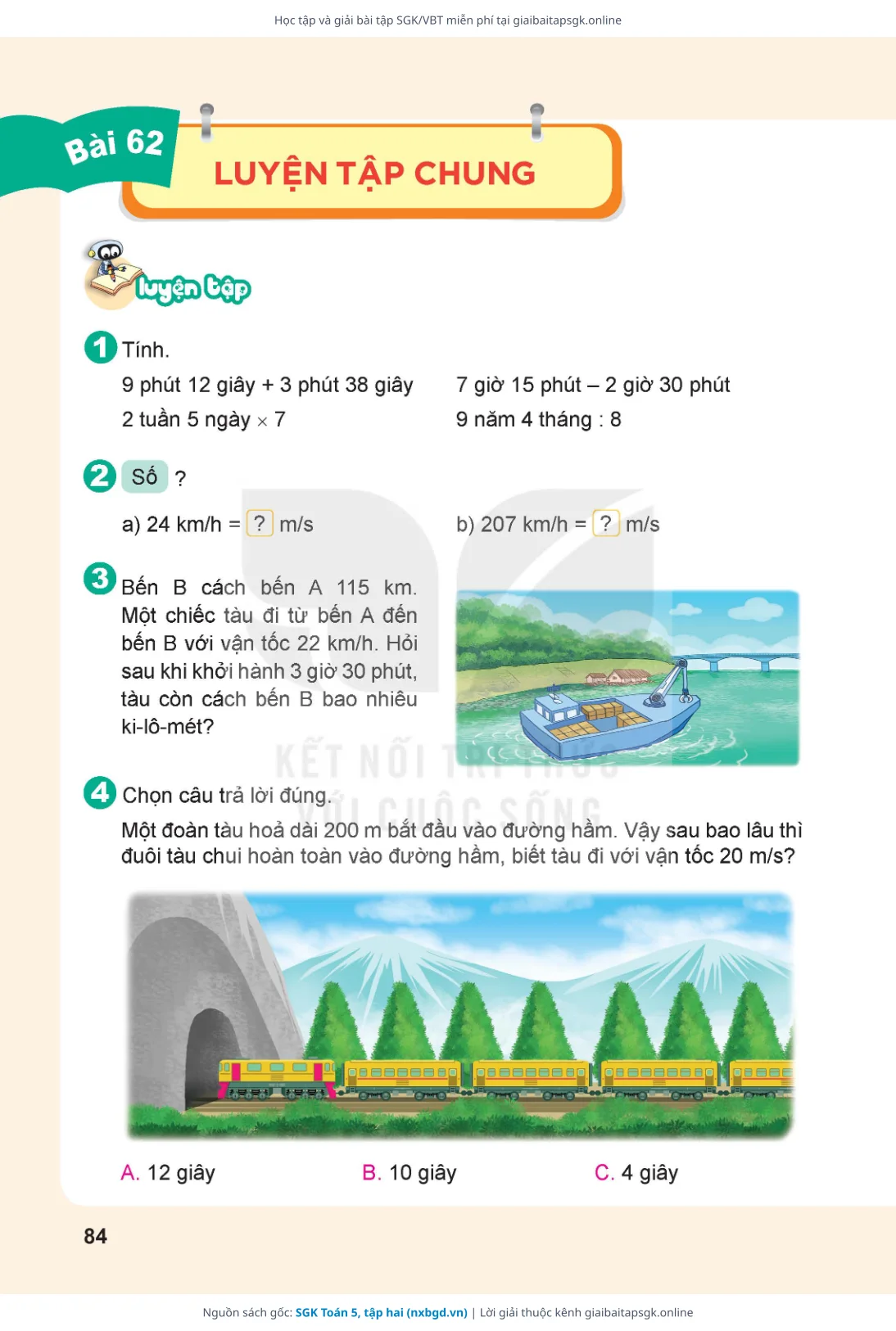Trang 82 sách giáo khoa SGK Toán 5, tập hai bản chuẩn