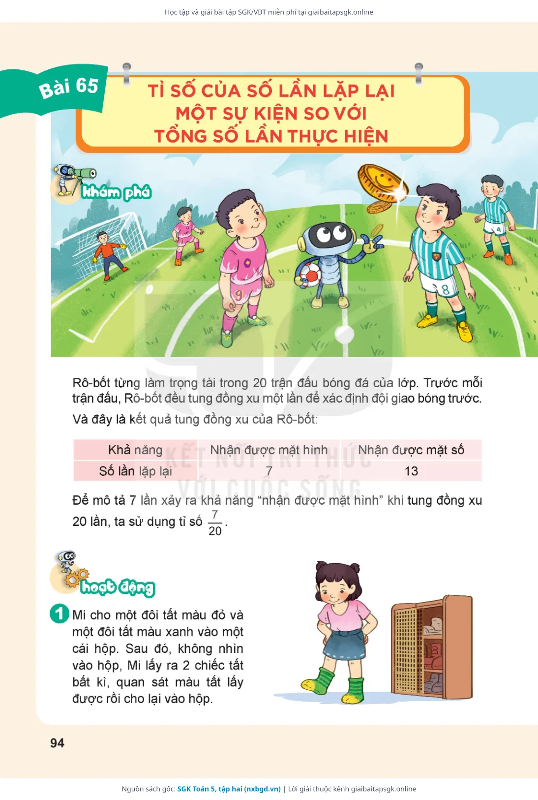 Trang 95 sách giáo khoa SGK Toán 5, tập hai thu nhỏ