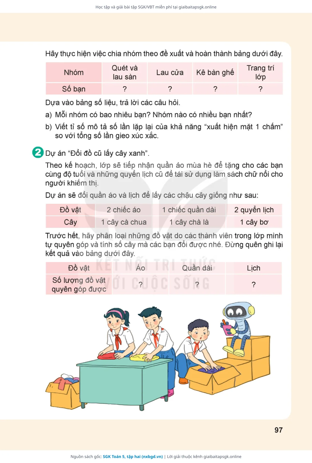 Trang 95 sách giáo khoa SGK Toán 5, tập hai bản chuẩn