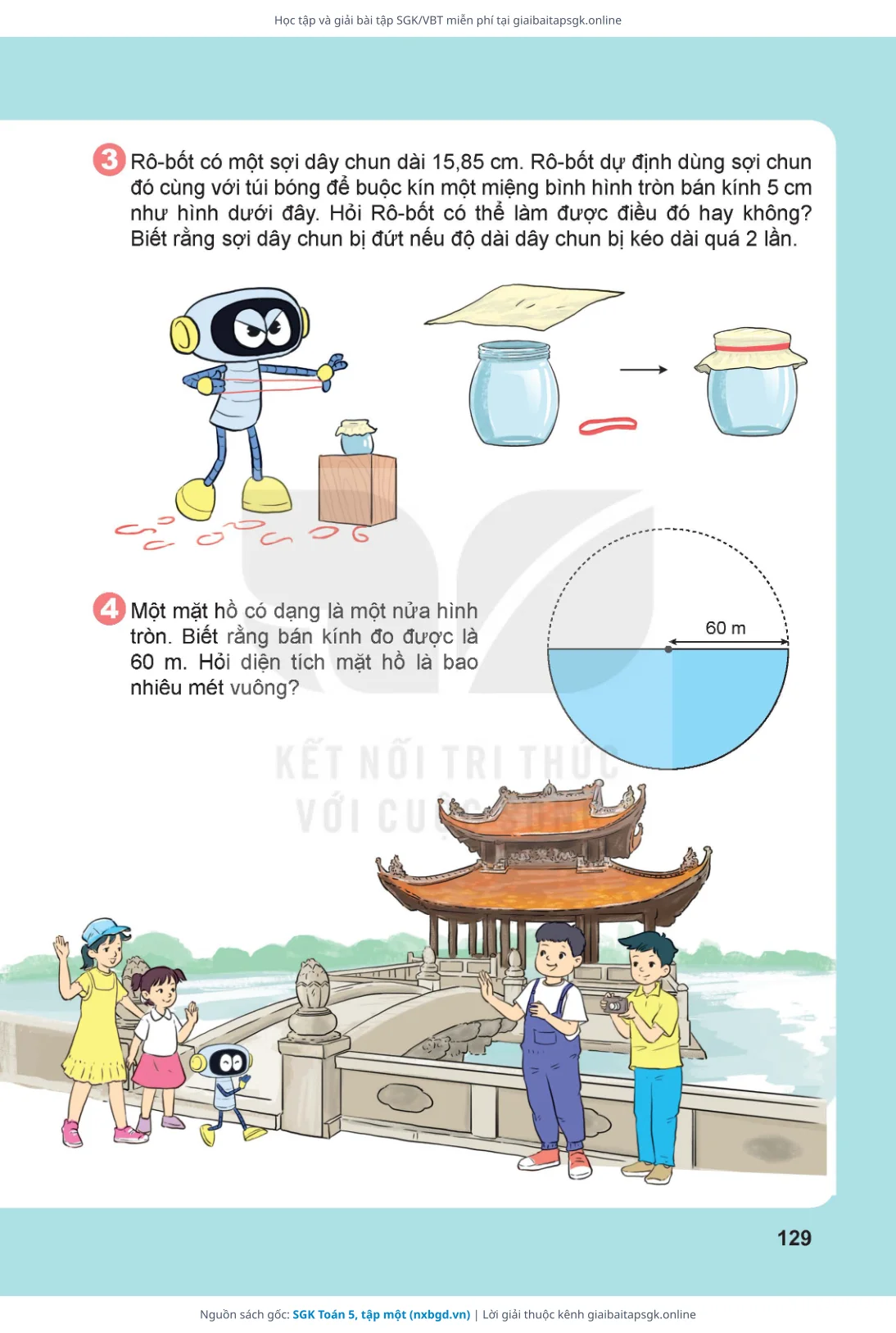 Trang 129 sách giáo khoa SGK Toán 5, tập một bản chuẩn