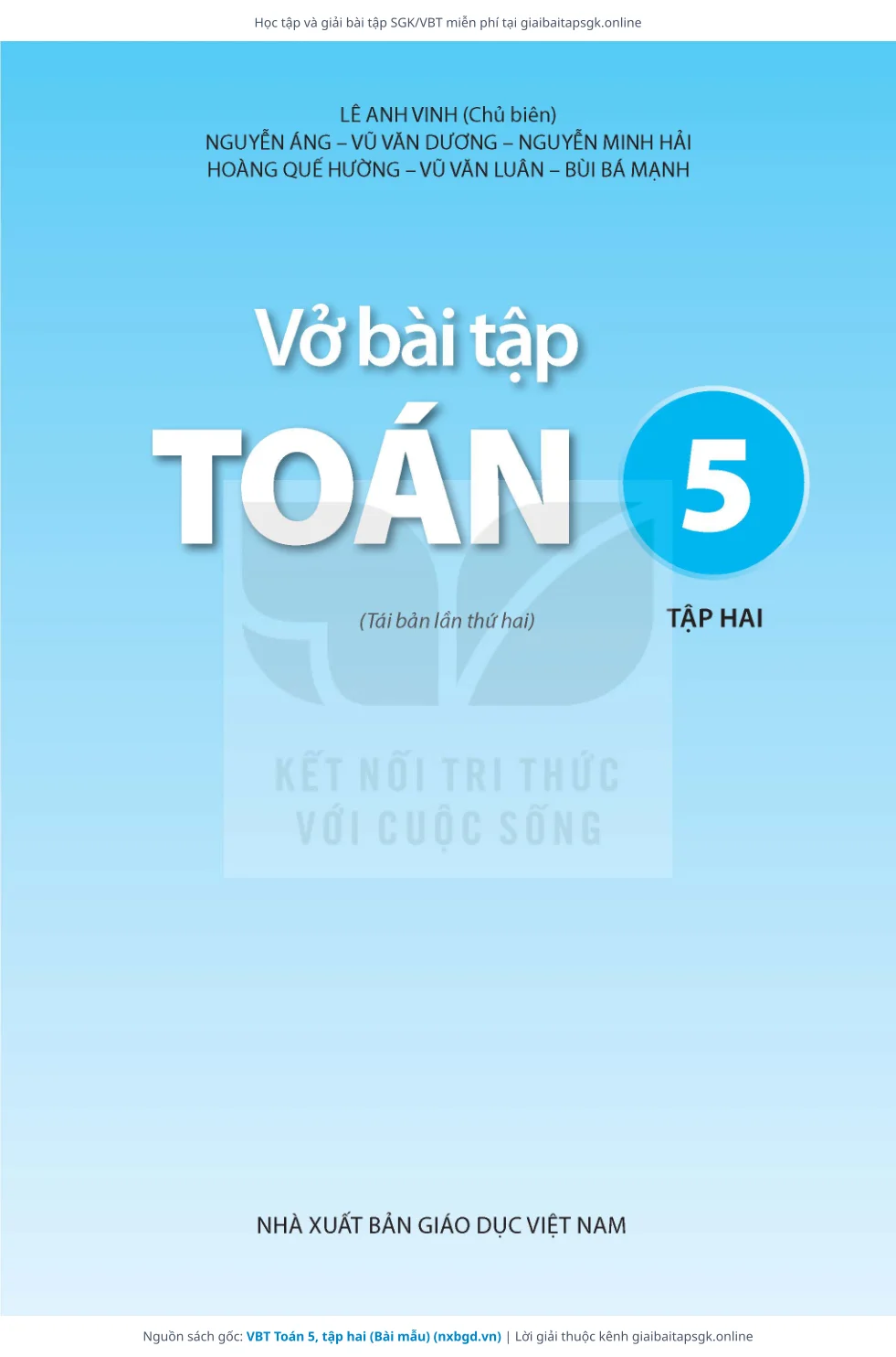 Trang 2 sách giáo khoa VBT Toán 5, tập hai (Bài mẫu) thu nhỏ