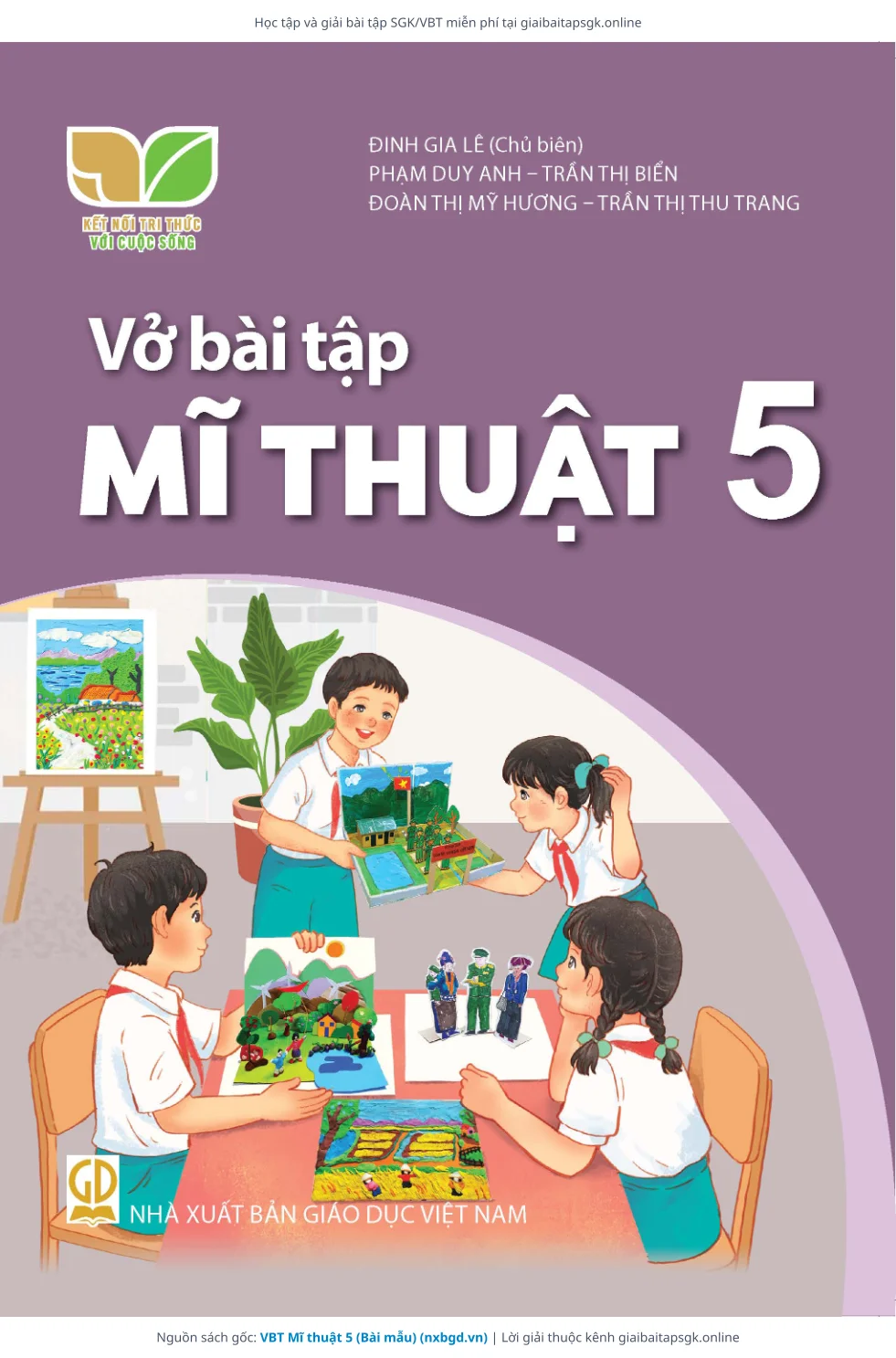 Trang 1 sách giáo khoa VBT Mĩ thuật 5 (Bài mẫu) bản chuẩn