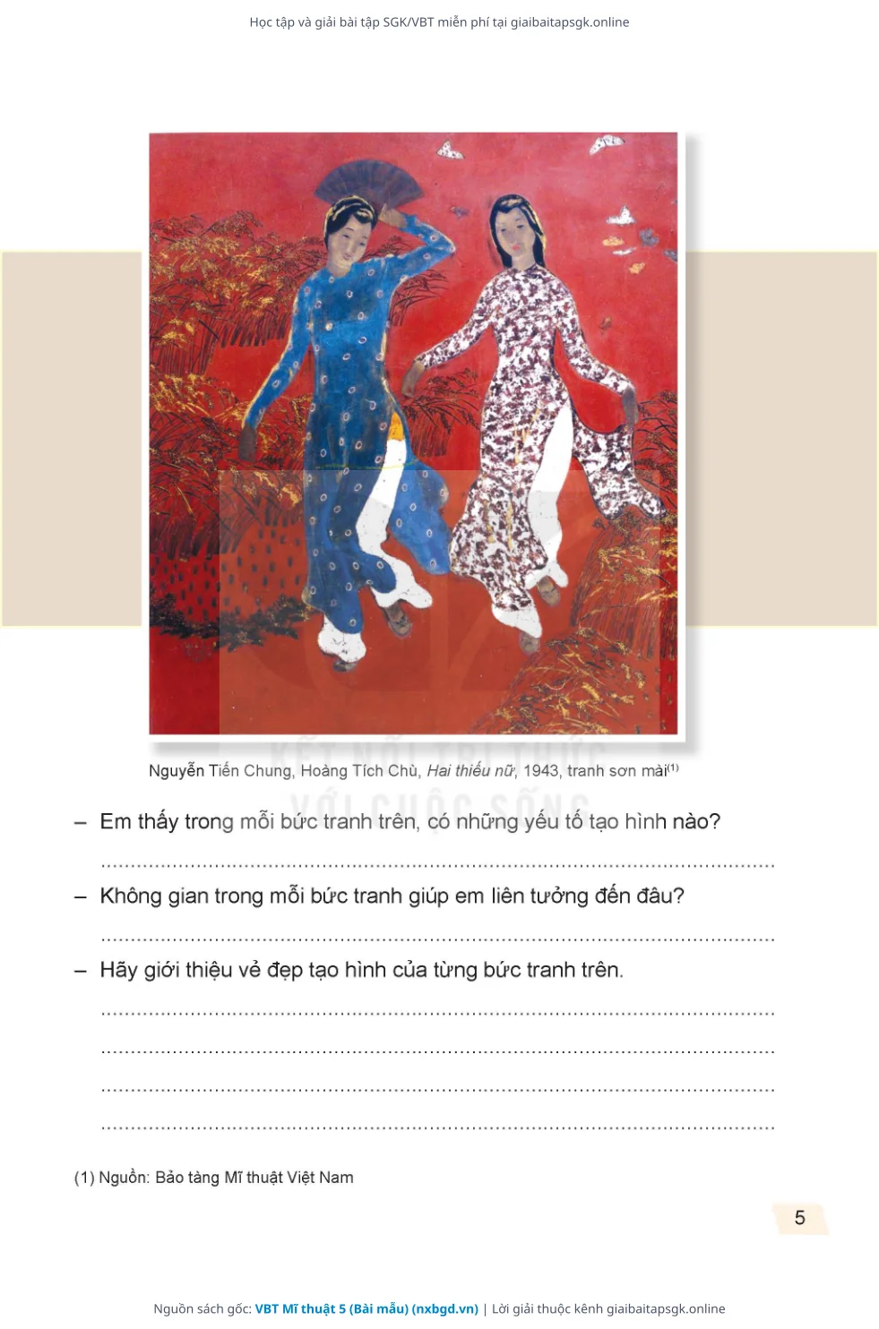 Trang 6 sách giáo khoa VBT Mĩ thuật 5 (Bài mẫu) thu nhỏ