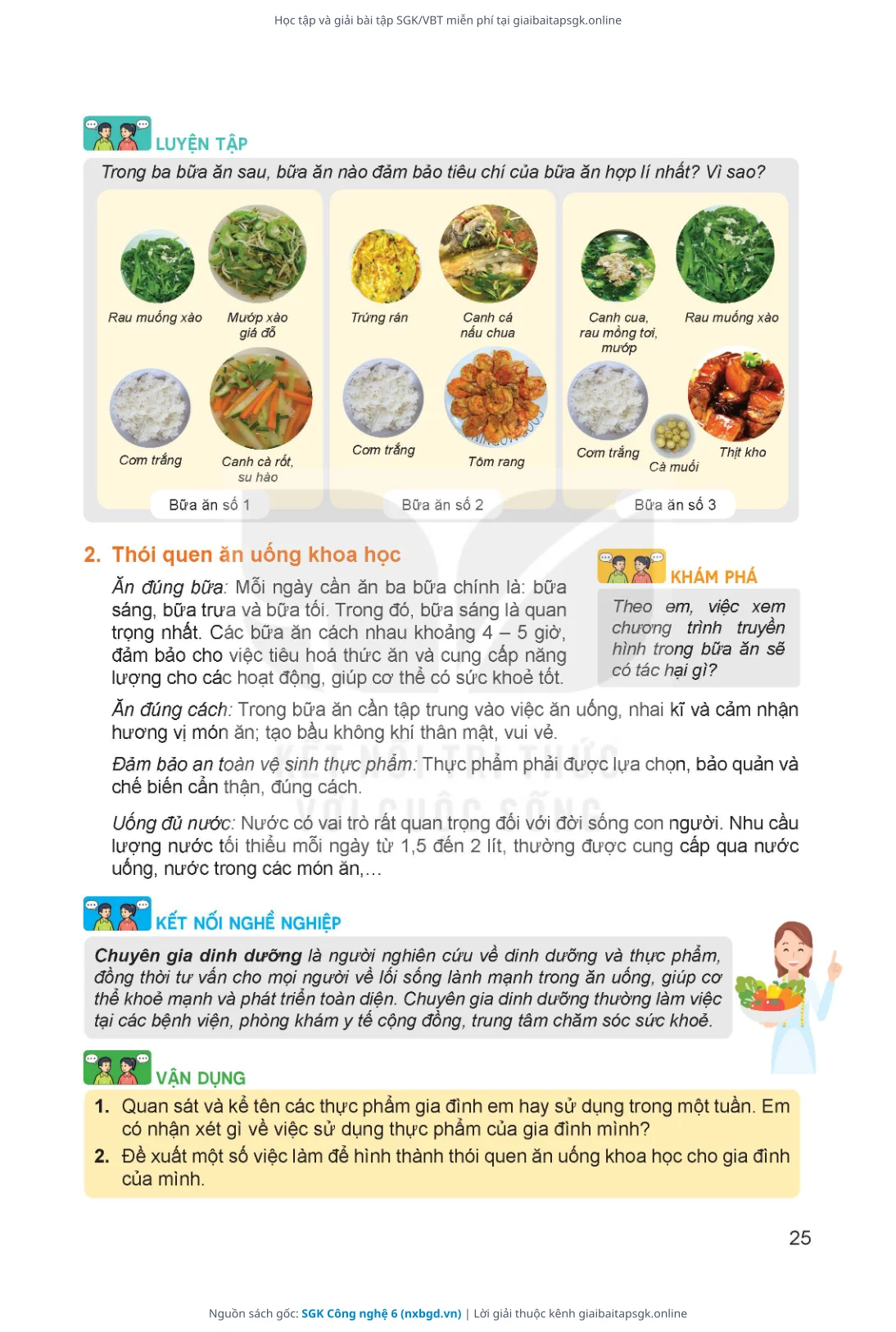 Trang 26 sách giáo khoa SGK Công nghệ 6 thu nhỏ