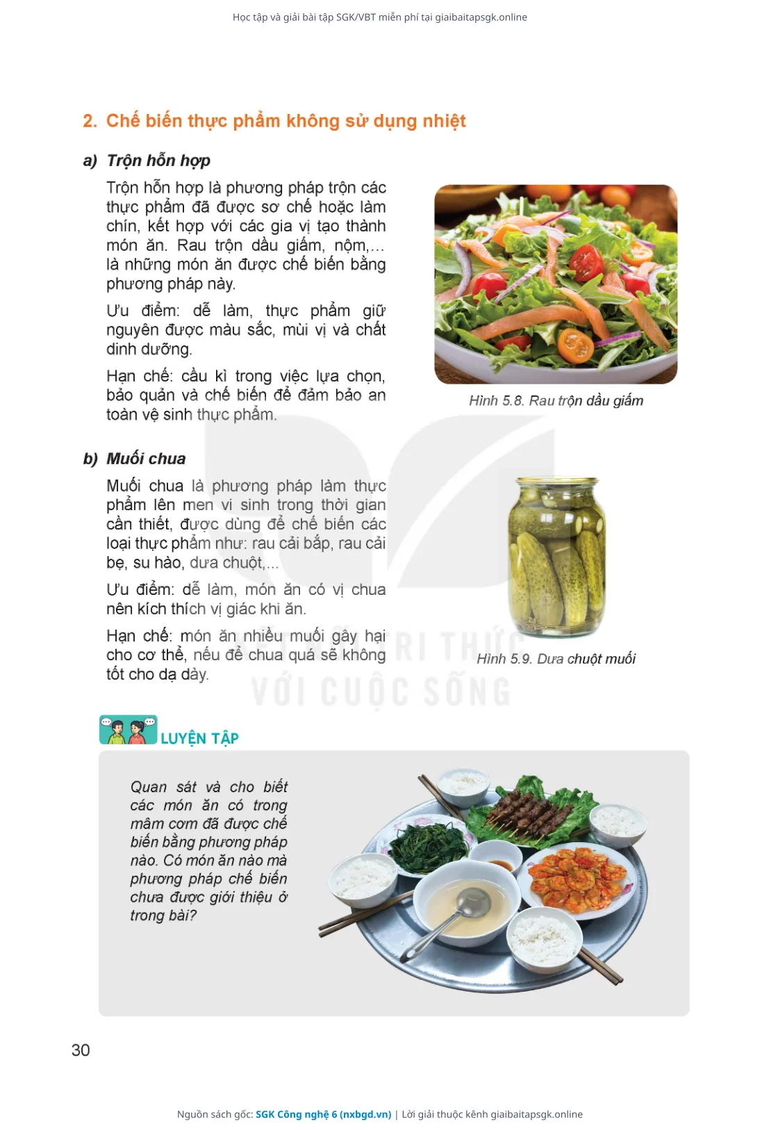 Trang 31 sách giáo khoa SGK Công nghệ 6 thu nhỏ