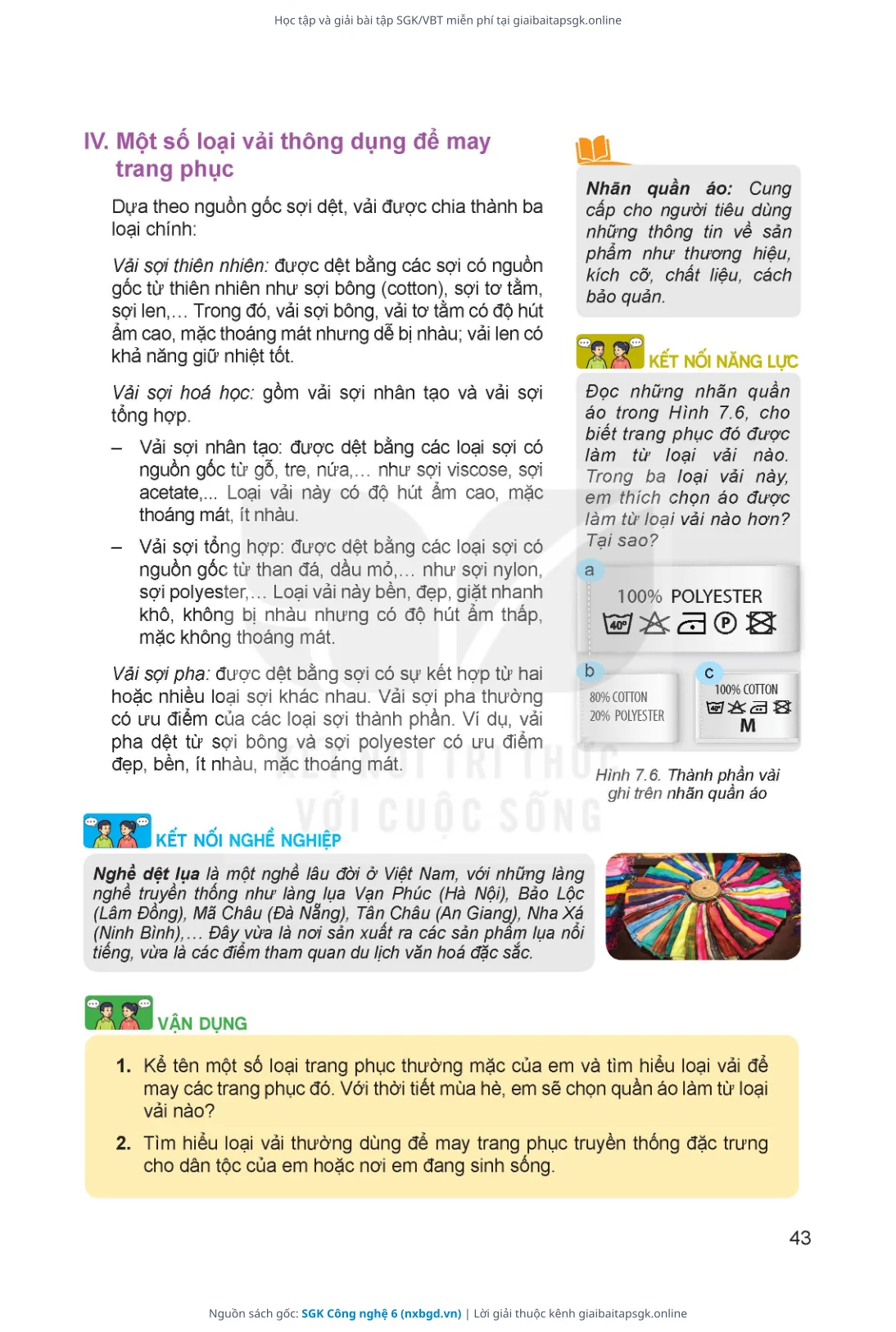Trang 44 sách giáo khoa SGK Công nghệ 6 thu nhỏ