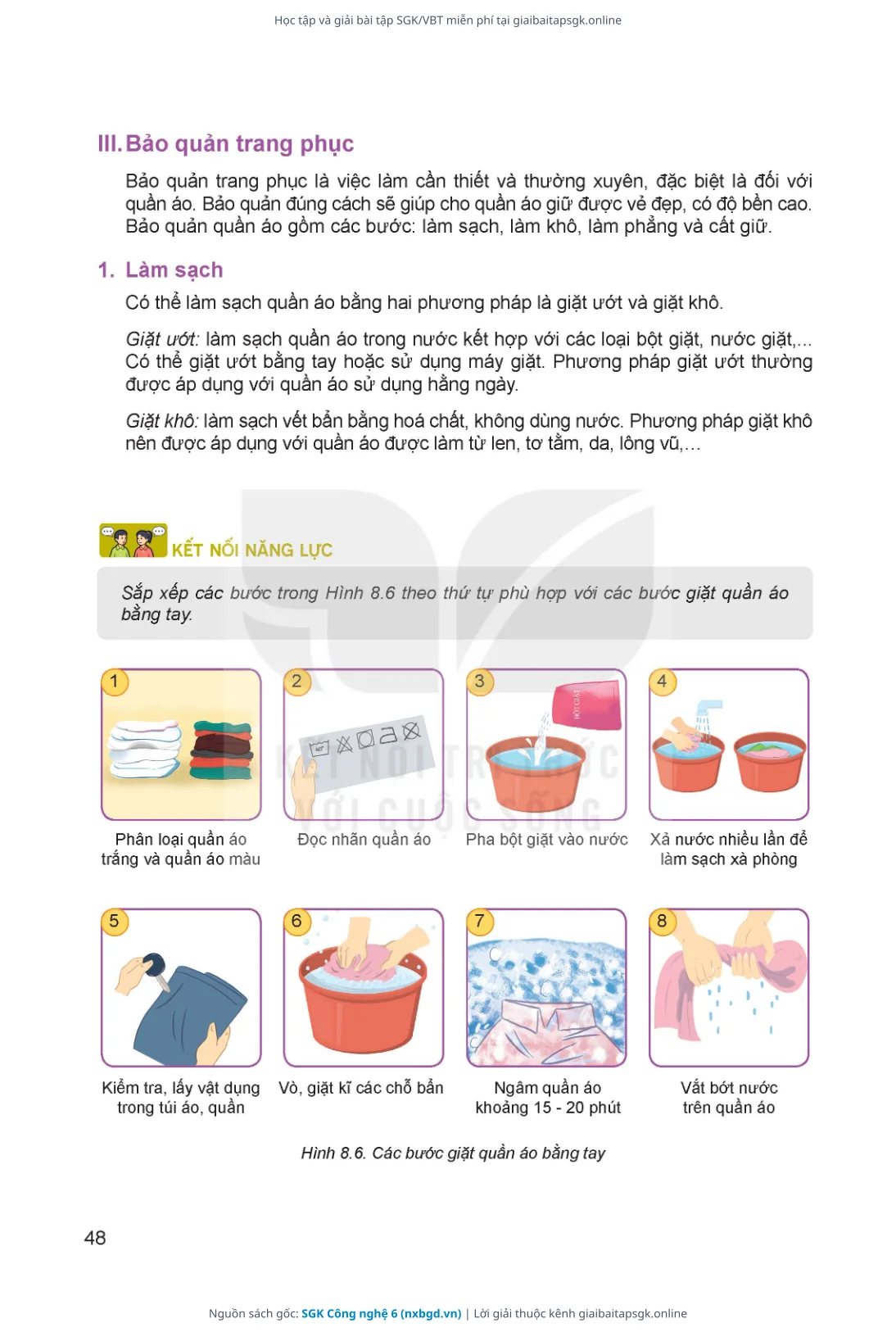 Trang 49 sách giáo khoa SGK Công nghệ 6 thu nhỏ
