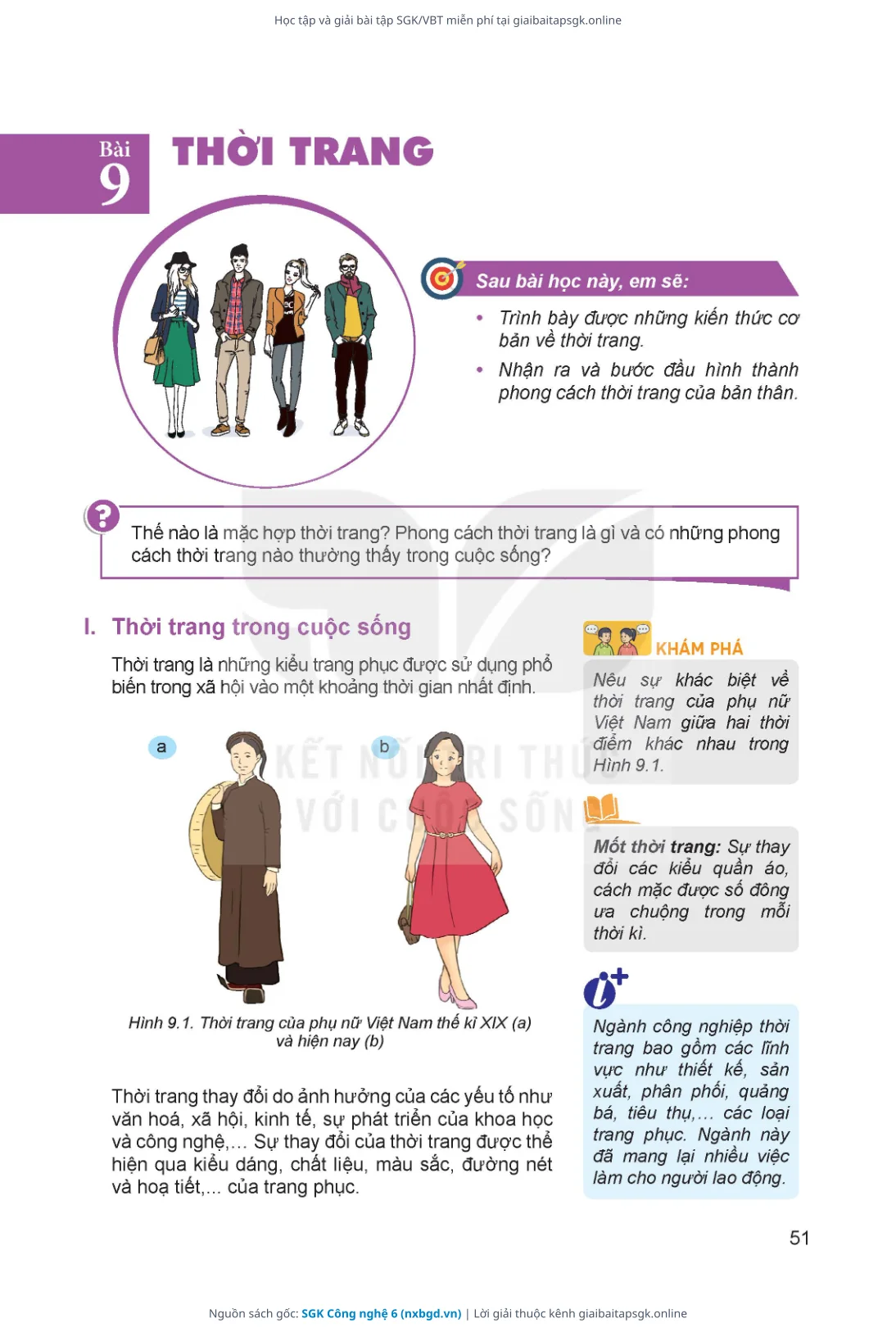 Trang 52 sách giáo khoa SGK Công nghệ 6 thu nhỏ