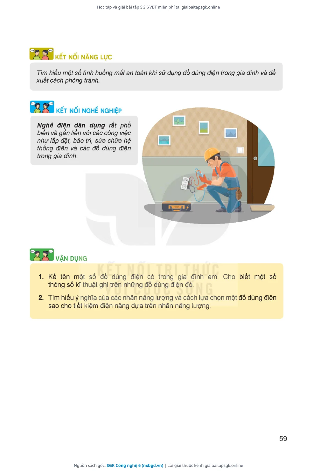 Trang 60 sách giáo khoa SGK Công nghệ 6 thu nhỏ