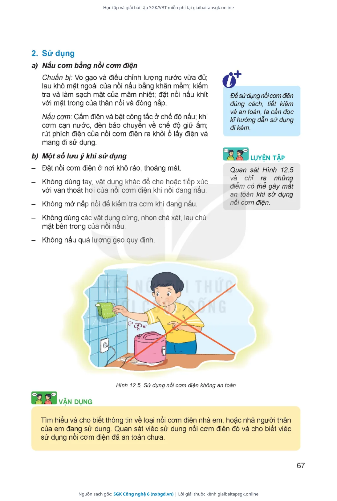 Trang 68 sách giáo khoa SGK Công nghệ 6 thu nhỏ